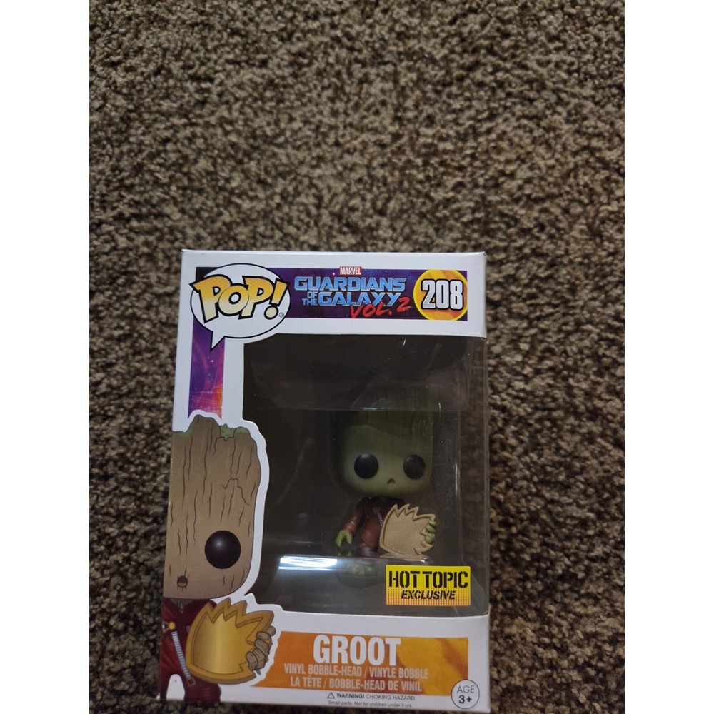 Funko Pop! Groot #208 Guardians Of The Galaxy Vol. 2 Hot Topic Exclusive Vaulted